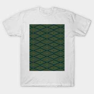 Art Deco Gold & Dark Green T-Shirt